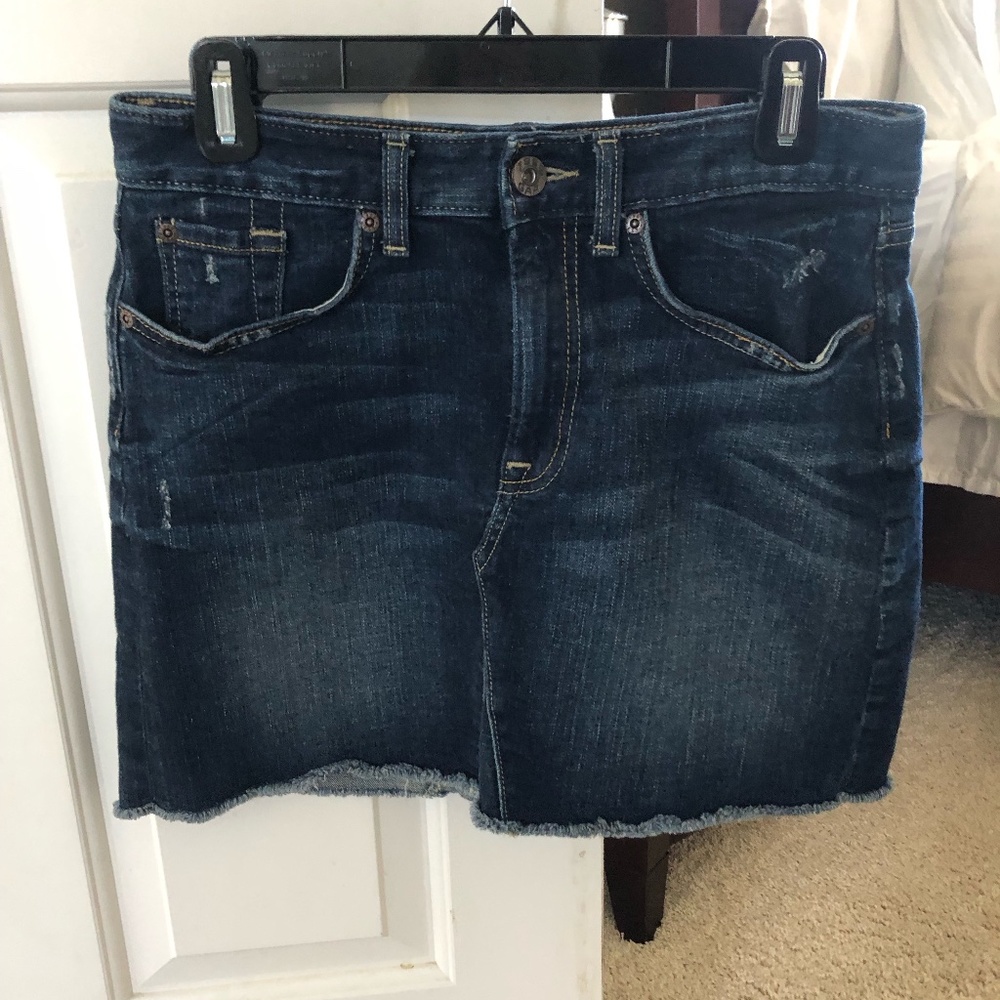 GAP Jean Miniskirt (Size 6), Color: Faded Dark Blue